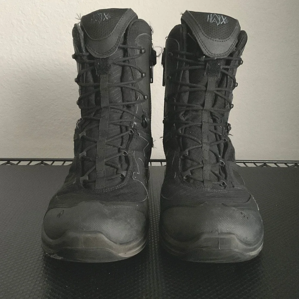 HAIX Black Eagle Athletic 2.0 T Tactical Side-Zip Boots Black Wide Men's 12